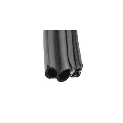 RV Seals - AP Products - Double Bulb - Slide On Clip - 1-1/2"W x 3/4"H x 28'L - Black