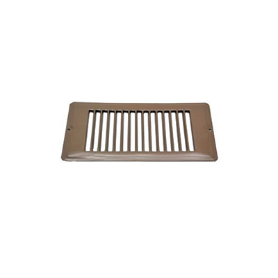 RV Floor Registers - AP Products 013-632 Metal Register No Damper 4" x 8" Cutout - Brown