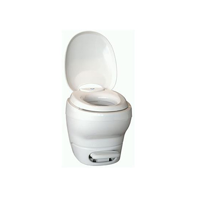 RV Toilets - Bravura 31120 Low Profile Toilet With Foot Pedal Flush - White