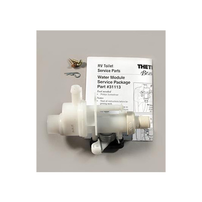 Toilet Parts - Thetford Toilet Water Valve - Includes Installation Hardware - Bravura