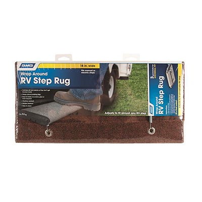 Step Rugs - Camco - Wrap Around - Regular Size - 18"W - Brown