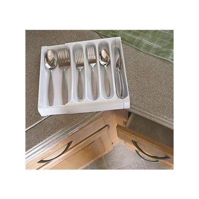 Cutlery Tray - Camco - Universal Fit - Adjustable Width - White