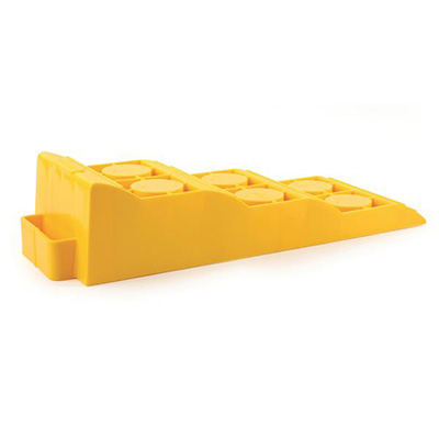 Tri-Leveler Ramp - Camco - Built-In Handle - Yellow