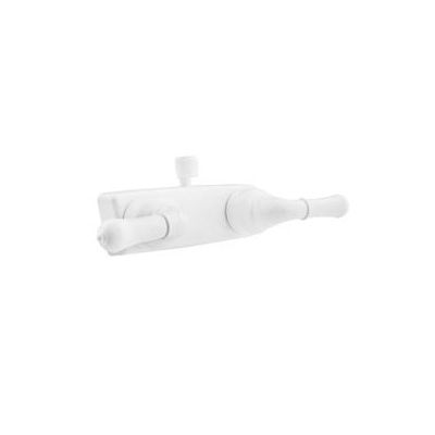 RV Shower Faucet - Dura Faucet - Classical - Dual Levers - Vacuum Breaker - White