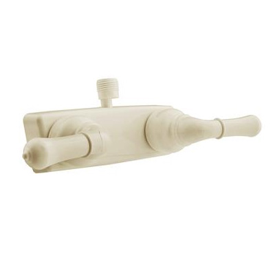RV Shower Faucet - Dura Faucet - Classical - Dual Levers - Vacuum Breaker - Bisque
