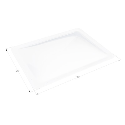 RV Skylight - Icon Exterior 22 x 30 Inch Impact Resistant Polycarbonate Skylight - White