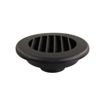 RV Duct Cover - Thetford - Thermovent - 2 Inch Ducts - Rotates - Without Damper - Black
