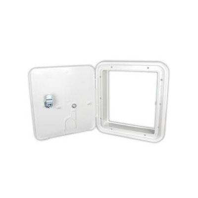 RV Hatch Door - Thetford - Multipurpose - Locking - 8 x 8-1/2 Inches - White