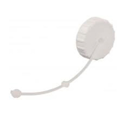 RV Water Inlet Cap & Strap - JR Products 222PW-A Plastic Replacement - Polar White
