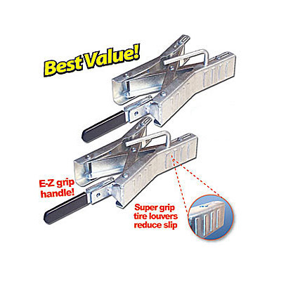 RV Wheel Chocks - Ultra-Fab Products - Grip Louvers - Locking - 2 Per Pack