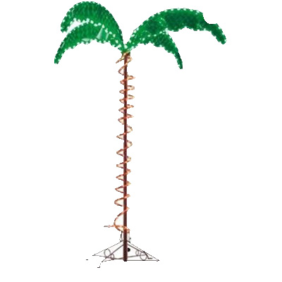 Palm Tree Light - Ming's Mark 8080104 LED 7' Palm Tree Light With Holographic Leaves 120V AC