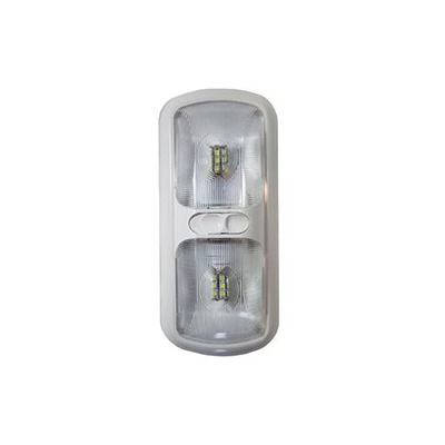 RV Interior Lights - Arcon 20670 LED Double Dome Light With Switch - 12V DC - Bright White