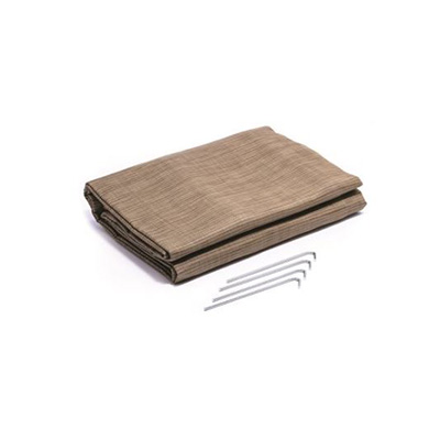 Awning & Leisure Mats - Camco 42811 Mat With Carry Bag & Ground Stakes 7' x 15' - Brown