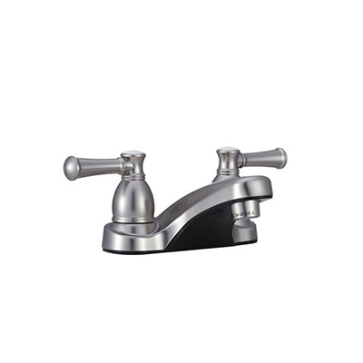 RV Bathroom Sink Faucet - Designer Series - Lever Handles - Satin Nickel