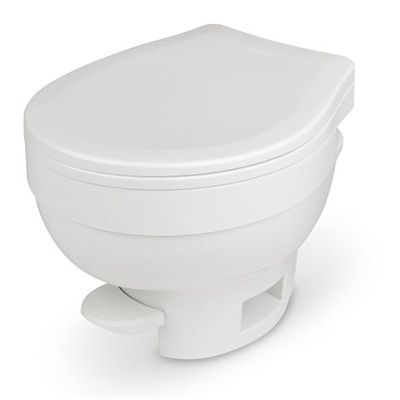 RV Toilet - Thetford 31833 Aqua-Magic VI Low Profile Toilet With Foot Pedal Flush - White