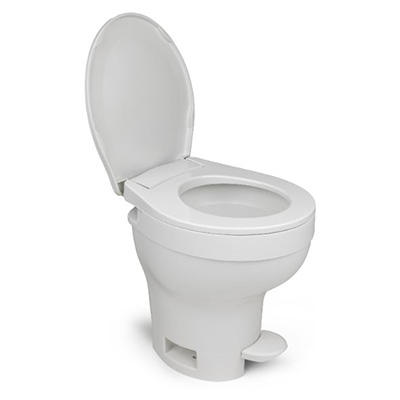 RV Toilet - Thetford 31835 Aqua-Magic VI High Profile Toilet With Foot Pedal Flush - White
