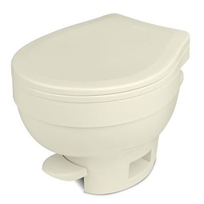 RV Toilet - Thetford 31838 Aqua-Magic VI Low Profile Toilet With Foot Pedal Flush - Parchment