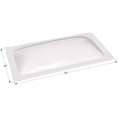RV Skylight - Icon - Exterior - 34" x 18" With Flange - White
